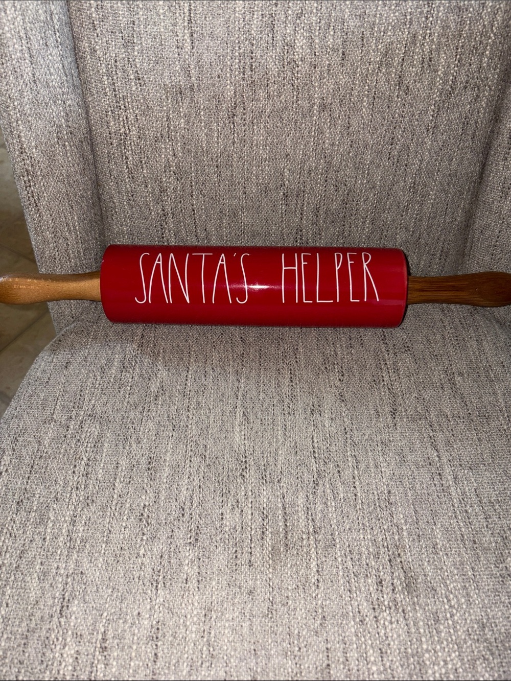 Rae Dunn SANTAS HELPER rolling pin